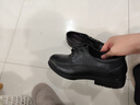 红蜻蜓软底男鞋系带商务圆头休闲鞋正装皮鞋男德比鞋  WTA5712黑色44 实拍图