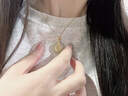 老凤祥 母亲节礼物实用送妈妈平安扣项链女生日纯银和田玉锁骨链吊坠 【经典品牌礼盒】*八仓发货/极速送达 实拍图