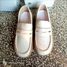断码真皮单鞋女春秋新款厚底护士鞋女软底不累脚工作鞋 米白色 36 实拍图