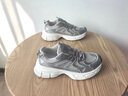 传奇保罗男鞋秋季2025新款运动透气网面鞋户外百搭港风增高老爹潮鞋子男 灰色 40 实拍图