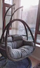 吊篮藤椅庭院双人吊椅懒人椅摇椅阳台秋千摇篮椅室内吊床家用吊兰 【双人双杆可坐躺】仿木纹 送九件套 实拍图