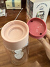 Diller迷你小巧玻璃杯男女学生便携水杯子高颜值牛奶摇摇杯耐高温咖啡杯 568-粉色-420ml 实拍图
