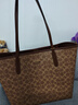 蔻驰（COACH）【官方授权店】蔻驰女包大号托特包单肩手提City33送女友礼物 CV976IMXHE卡其配棕色 实拍图