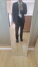 马尼亚袋鼠【次日达可选】夏季薄款西服套装男士修身商务正装外套职业西装整 (西服+西裤+衬衫)黑色7件套 XL 【105-115斤】 偏小 实拍图