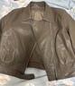 尚都比拉秋季经典复古百搭翻领金属拉链外套女宽松显瘦皮衣 咖色 S  实拍图