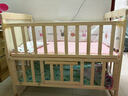 邦姌婴儿床多功能无漆实木儿童床双层可加长新生儿宝宝床可拼接大床 婴儿床+粉兔乐园（床品加厚款） 双层小床（102*60cm）0-5岁 实拍图