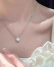 GIOIO波光粼粼项链女简约轻奢纯银项链女设计感锁骨链节日礼物送女友 碎银莫桑钻项链 送蝴蝶结礼盒 实拍图
