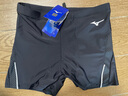 美津浓（MIZUNO）泳裤男平角专业速干防尴尬抗氯游泳裤大码泳衣游泳装备B1131黑M 实拍图