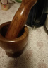 何适 何 HISIZE酸枣木捣蒜器石臼老式蒜臼家用研磨器压蒜泥蒜蓉擂钵手动捣药罐 大号高脚罐+捣蒜棒11.5*10.8（次品） 其他件数 实拍图