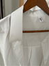 皮尔卡丹（pierre cardin）外穿垂感天丝棉衬衫女24春夏韩版宽松休闲薄款衬衣长袖防晒上衣 白色 XL 【115-130斤】 实拍图