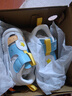 基诺浦 婴儿凉鞋 25夏季透气宝宝鞋子8-18个月男女儿童学步鞋GB2421 白色/水晶蓝/杏色 18 110mm 适合脚长106-115mm 实拍图