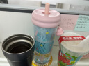 炊大皇吸管杯水杯女高颜值2025便携可爱tritan随行果汁杯淘淘粉650ml 实拍图