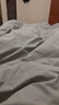 乐全长绒棉四件套全棉纯棉2025新款轻奢裸睡亲肤床单被套南通床上用品 拼色-灰蓝+卡其 1.5米 床笠款 四件套适合200*230被芯 实拍图