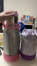 物生物保温杯大容量女士水杯高颜值316L不锈钢保温壶户外露营便携旅行壶 泡泡粉【含茶隔+背带】 1250ml 实拍图