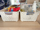 稻草熊日式杂物收纳筐家用零食玩具塑料收纳盒宿舍厨房浴室办公收纳篮 北欧白 大号【三个装】 实拍图