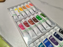 马利(Marie's)水彩颜料盒装18色12ml 内部小盒6支划分便携学生儿童水彩绘画套装 膏体细腻色彩饱和W-1338美术写生 实拍图