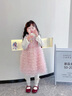 G.duck小黄鸭童装女童连衣裙春秋儿童裙子公主裙女孩蓬蓬蛋糕裙生日礼服 粉色 90 建议1~2岁【 80-90cm】cm 实拍图