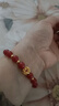 中国黄金China Gold黄金手链女足金转运珠和田玉手串生日礼物女送女友妈妈老婆纪念日 足金红玛瑙莲花手串-升级加重款 实拍图
