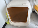 佳乐滋猫用品双层猫砂盆套装猫厕所干湿分离全封闭奶盐绿特大号 实拍图