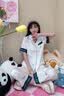 浪莎冰丝睡衣女夏季新款短袖印花家居服套装七夕情人节礼物送女友礼盒 芷柔/双长款【礼盒装】 L 【推荐穿着体重100-120斤】 实拍图