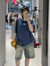 迪伽达牛仔短裤男装复古高街五分裤男2026夏季休闲宽松直筒牛仔裤子男士 TCFS-1053复古色 L 【尺码偏大，建议拍小一码】 实拍图
