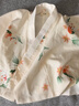 罗蒙女童汉服新中式古装秋款唐装中国风演出服 汉服茶白色两件套 120 实拍图