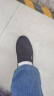 布舍元（BUSHEYUAN）休闲帆布鞋老北京布鞋一脚蹬懒人板鞋单鞋男士331-1711 黑色 40 实拍图