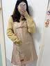 森卡龙围裙女家用厨房防水防油网红工作服实用新款罩衣大人长袖围腰简约 粉色Hello【防水防油】 实拍图