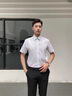啄木鸟长袖衬衫男士装免烫抗皱商务休闲黑白色短袖职业正装衬衣上衣服 白色（长） XL 实拍图