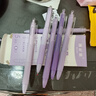 st刷题笔渐变色速干按动中性笔高颜值渐变黑色水笔芯签字考试小白笔顺滑练字笔 【渐变紫】 5支 实拍图