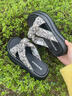 回力凉拖鞋女2025冬季外穿勃肯厚底一字软底百搭内增高海边沙滩鞋子女 米黑 38 实拍图