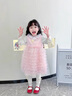 G.duck小黄鸭童装女童连衣裙春秋儿童裙子公主裙女孩蓬蓬蛋糕裙生日礼服 粉色 90 建议1~2岁【 80-90cm】cm 实拍图