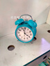 闹钟学生专用复古机械打铃大音量家用时钟可充电起床神器男孩女孩儿童自律时间管理闹铃小钟表 蓝色4寸【充电款】 干电池 实拍图