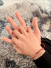DR情侣对戒莫桑石钻戒银镀铂金情侣款求婚结婚婚戒送女友节日礼物 排钻对戒 闭口（联系客服） 实拍图