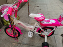 鑫旺彤自行车儿童3-6-10岁单车男女童轻便脚踏车辅助轮5岁女孩车公主车 玫红【加宽加大坦克轮】 12寸 适合身高80-105cm 实拍图