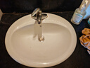 MAXX POWER台上盆半嵌入式洗脸盆椭圆形台中盆方形台盆洗手盆台下盆面盆 22寸三孔 . 配送下水器.陶瓷胶 实拍图