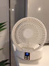 派凡 桌面壁挂风扇自动摇头宿舍台式夜灯遥控usb充电吊扇多功能折叠免打孔墙上小型挂扇办公室厨房浴室 白色【远程遥控/定时/三档风速】 4000mAh 实拍图