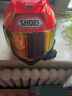 SHOEI日本进口原装原厂镜片防雾贴 黑茶电镀变色头盔风镜SHOEI Z8/X15 电镀橙镜片 实拍图