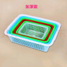 别颖 塑料篮子长方形玩具收纳篮大小号筐子麻辣烫筛子厨房沥水洗菜篮 【2个起发】1号长22宽15.5高6cm 实拍图