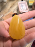 玉致【多款可选】天然俄料鸡油黄蜜蜡吊坠水滴无优化琥珀挂件带证书 6.55克 G035孤品 41*24*10毫米 晒单实拍图