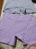 猫人大码内裤女纯棉胖MM平角防磨腿防走光不夹臀夏季加肥加大四角短裤 A组：粉色+肤色+蓝色+紫色 -共 4条 3XL (参考体重：130-155斤) 实拍图