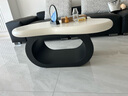 适航意式客厅茶几轻奢风高级家用小户型现代风茶台极简网红云朵茶几 黑架米白桌面100_69_45 实拍图
