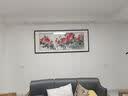 琅櫃坊国画牡丹花开富贵客厅装饰画纯手绘真迹新中式挂画水墨字画花鸟画 A-花开富贵 画芯加框216*89CM 实拍图