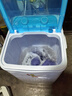 小鸭全自动洗衣机家用半全自动单桶小型迷你洗衣机宿舍半自动洗衣机 成人加大加厚蓝[8-9件]不锈钢篮 实拍图