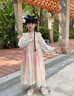 安妮优儿中秋节女童汉服连衣裙中国风儿童唐装古风超仙公主裙 紫色 120 实拍图