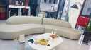 雅迪澳 布艺沙发 设计师异形沙发现代别墅客厅意式轻奢羊羔绒多人半圆弧形家具 4米沙发【科技布】 实拍图