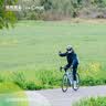 洛克兄弟骑行裤男款保暖防风抓绒轻薄款秋季公路车裤子装备 黑色 M 实拍图