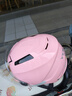 YOHE永恒电动摩托车头盔夏季男女士电瓶车防晒透气半盔轻便式安全帽3C 粉色选配透明 大小可调节 实拍图