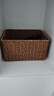 ken's仿藤编织收纳筐 客厅书报零食杂物浴室脏衣收纳篮橱柜整理筐 深啡色35*26*18.5cm 实拍图