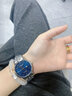 LOEGSINS手表男士 时尚商务全自动机械表镂空防水奢华男女腕表 L726女款本色蓝面送真皮表带 实拍图